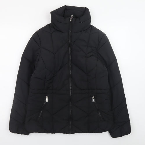 Marks and Spencer Women's Black Size 10 Quilted Puffer Jacket