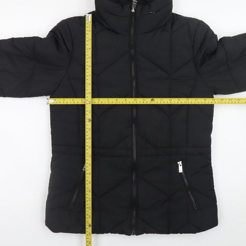Marks and Spencer Women's Black Size 10 Quilted Puffer Jacket