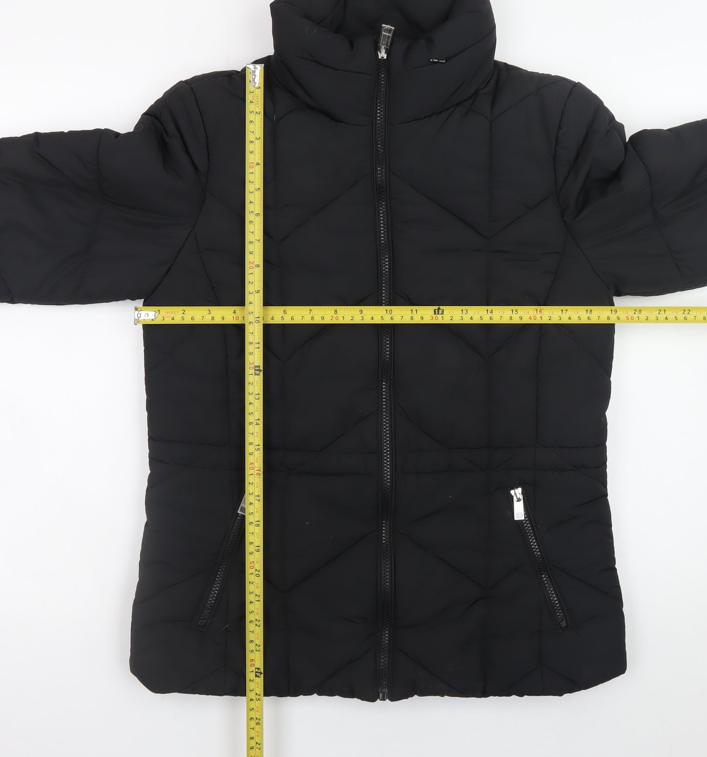 Marks and Spencer Women's Black Size 10 Quilted Puffer Jacket