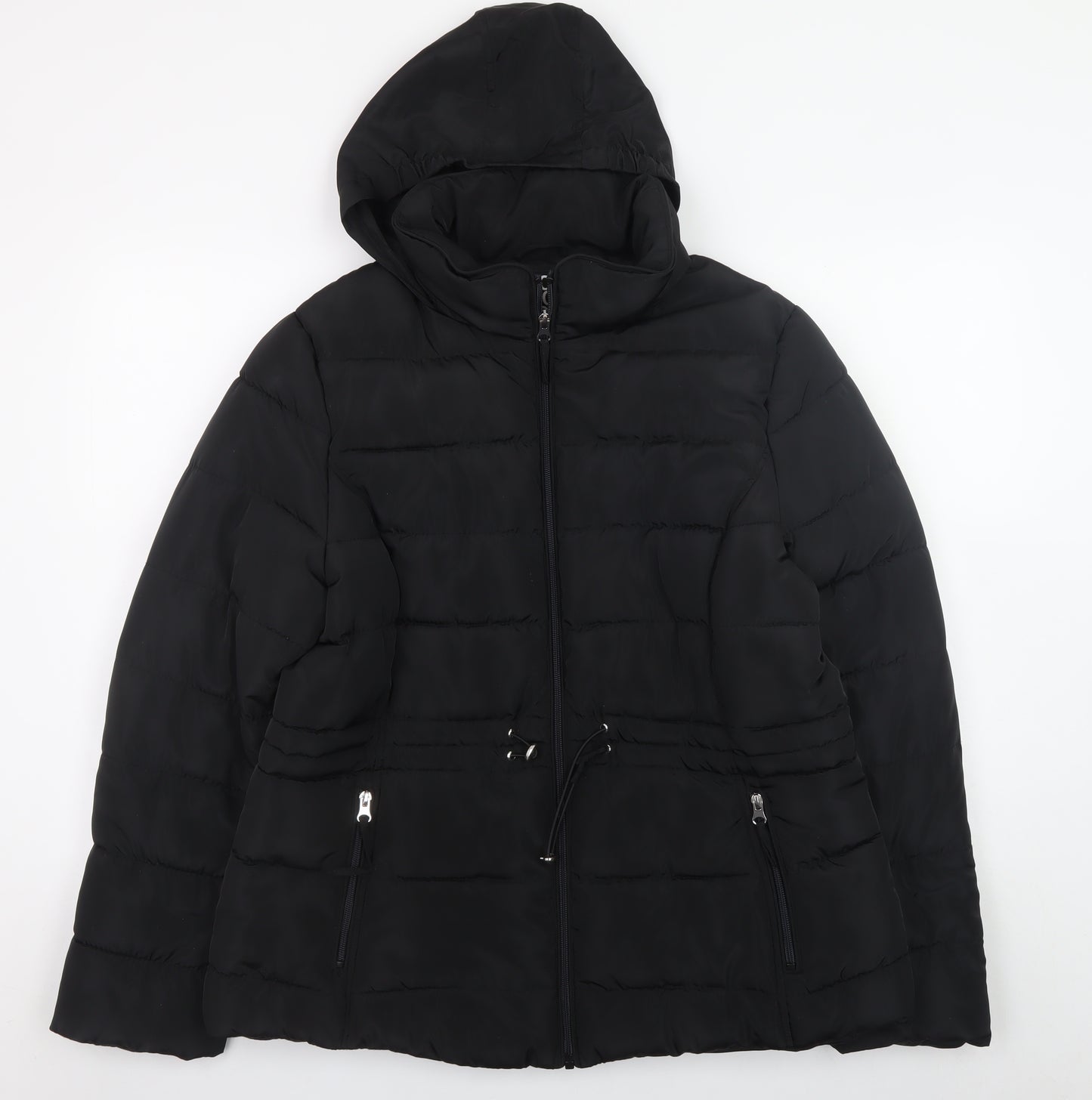 Debenhams Women’s Black Size 16 Hooded Puffer Jacket