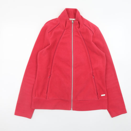 Maine New England Women's Red Fleece Full Zip Jacket Size 12