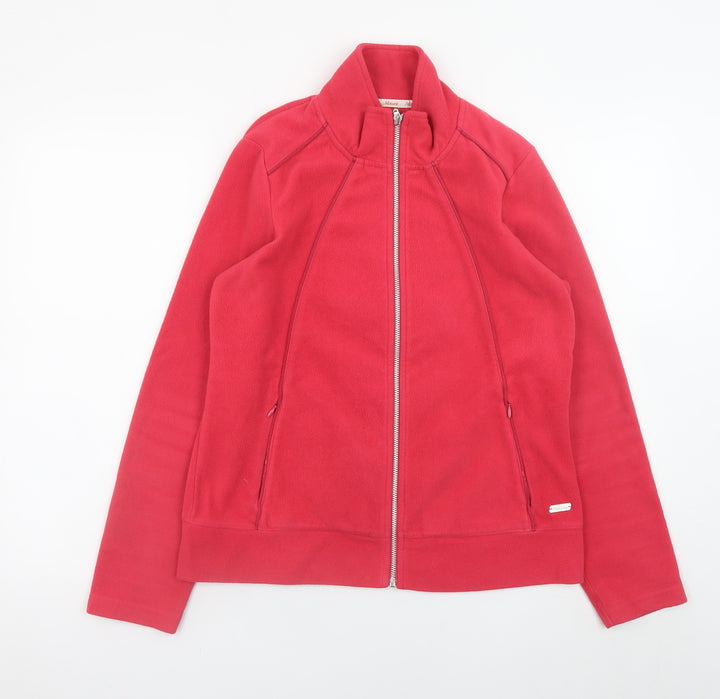 Maine New England Women's Red Fleece Full Zip Jacket Size 12