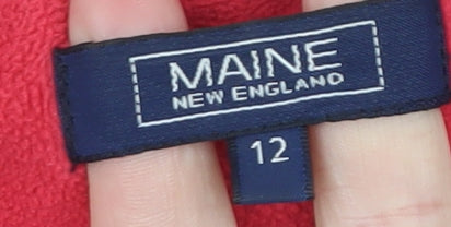 Maine New England Women's Red Fleece Full Zip Jacket Size 12