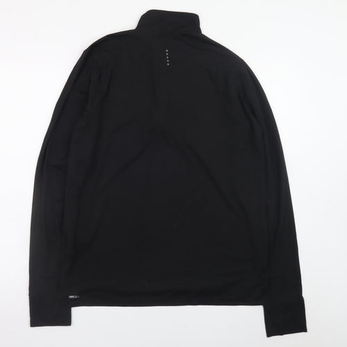 Puma Men's Black Medium 1/4 Zip Running Training Jacket