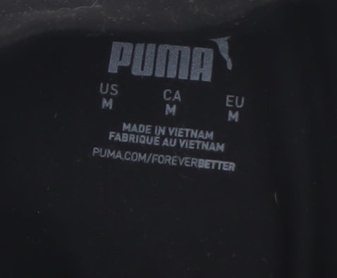 Puma Men's Black Medium 1/4 Zip Running Training Jacket