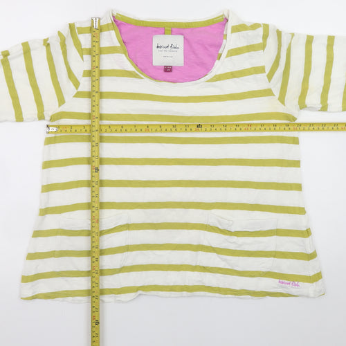 Weird Fish Women’s Multicoloured Striped Jersey Long Sleeve T-Shirt Size 14