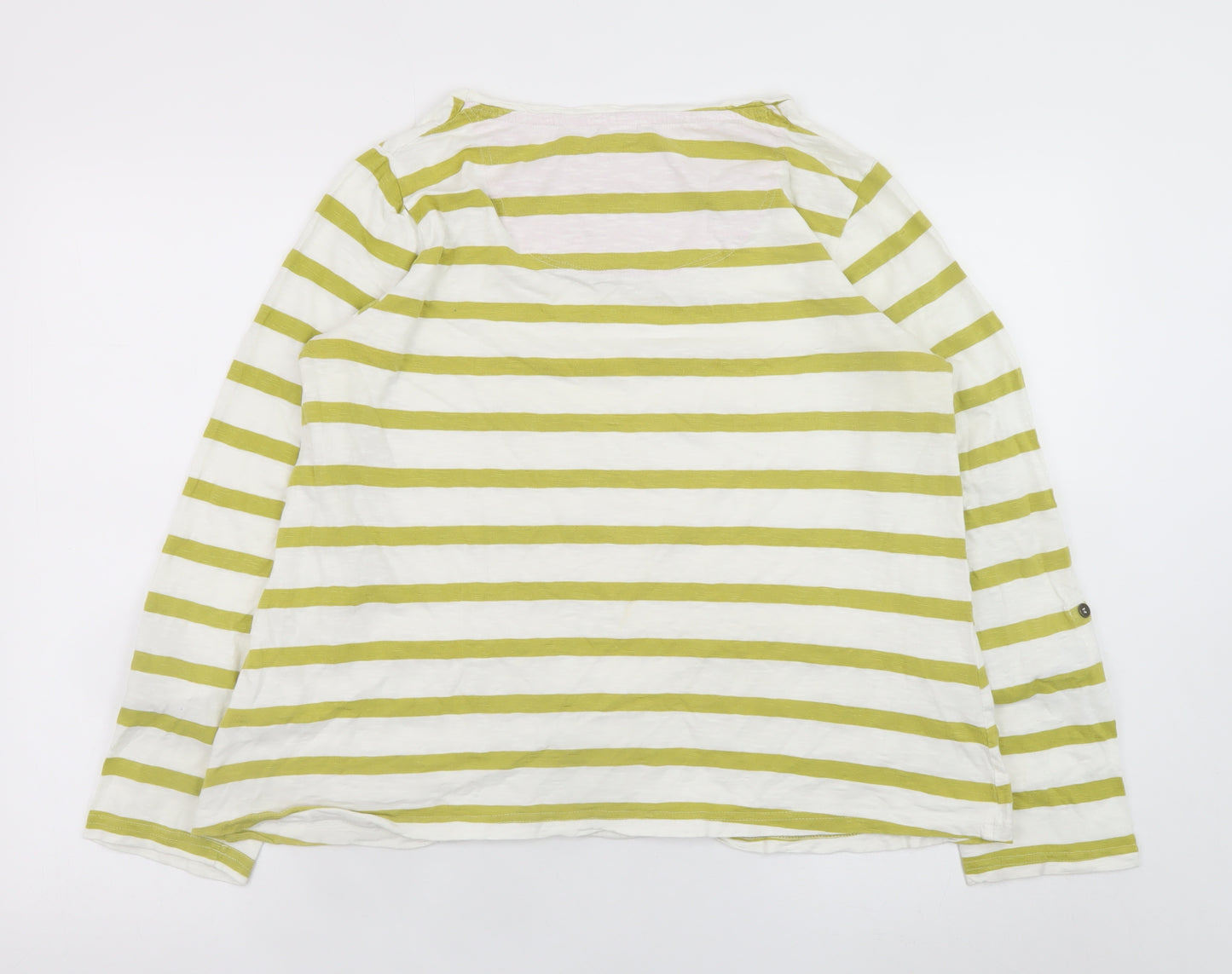 Weird Fish Women’s Multicoloured Striped Jersey Long Sleeve T-Shirt Size 14