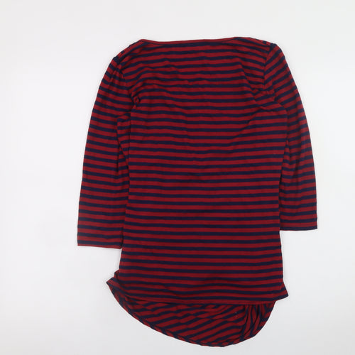 Blooming Marvellous Women’s Red Navy Striped Wrap Maternity Top Size 14