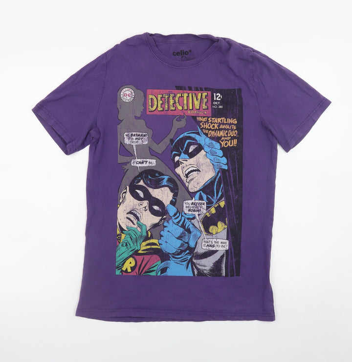 Celio DC Comics Batman Purple Graphic Men’s M T-Shirt