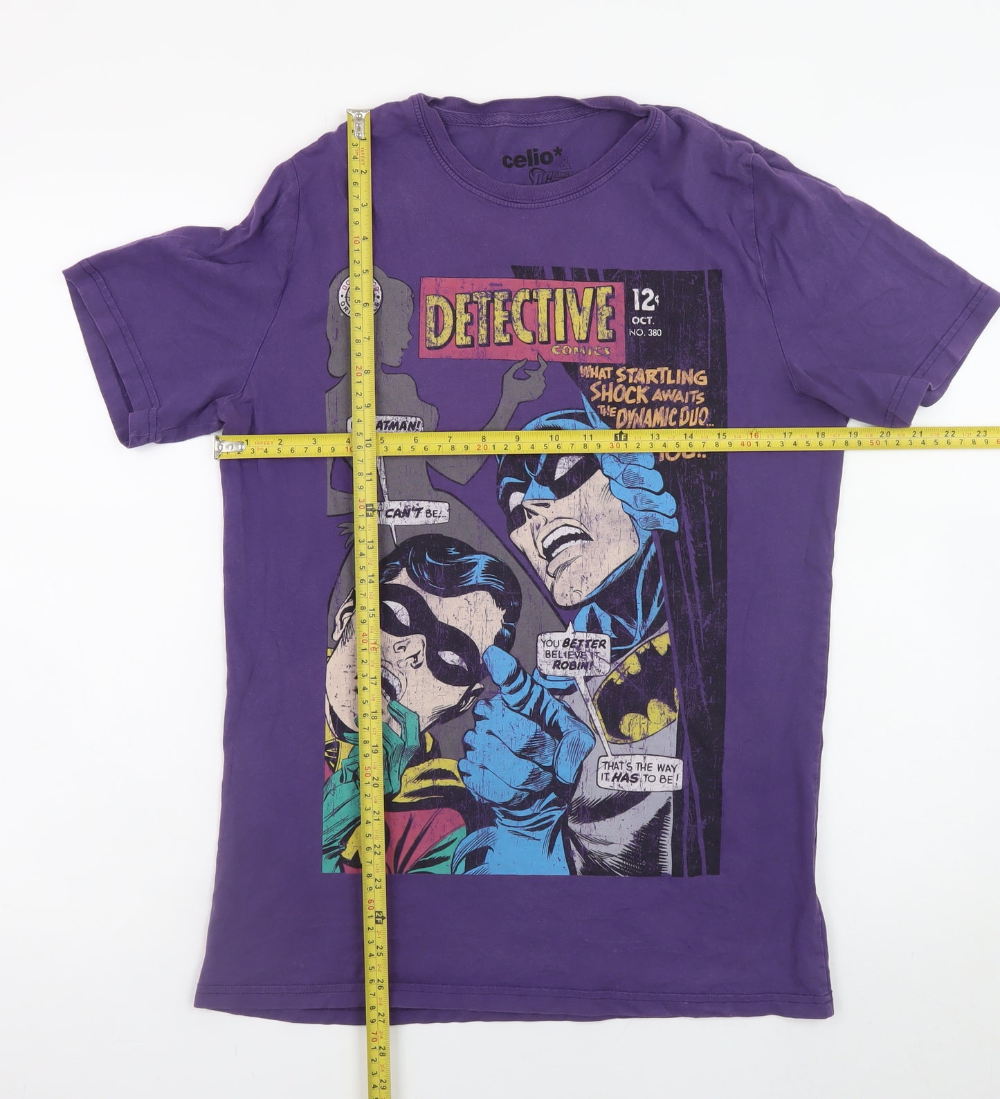 Celio DC Comics Batman Purple Graphic Men’s M T-Shirt