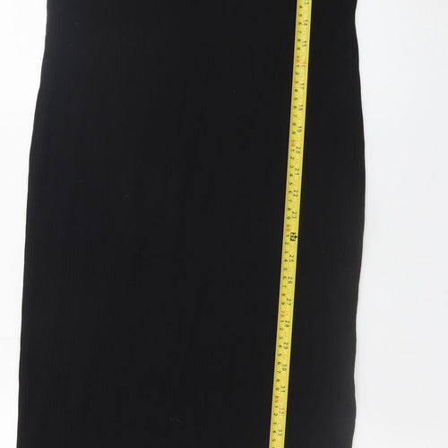 H&M Mama Women's Black Midi Bodycon Maternity Dress Size 12