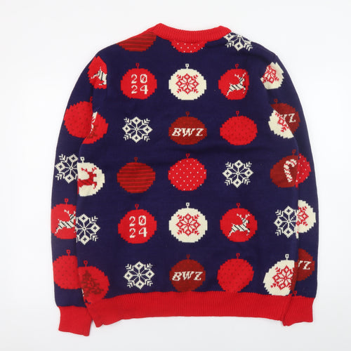 Roody Men's Blue Christmas Pullover Jumper XL Festive Knit Sweater