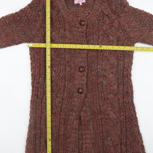 Marks and Spencer Per Una Women’s Brown Chunky Knit Long Cardigan S