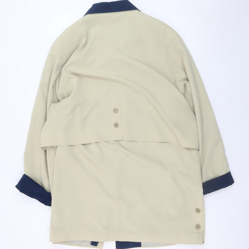 Klass Collection Women's Beige Mid-Length Coat Size 16 Polyester Lined