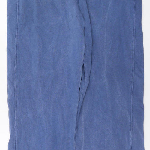 Rising Men's Blue Relaxed Fit Sweatpants L Cotton Drawstring Trousers