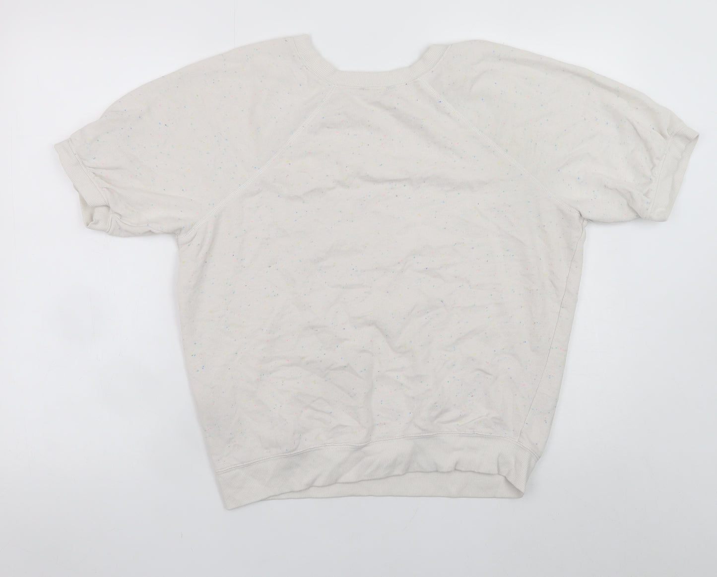 Buffalo David Bitton Women’s Ivory Short Sleeve Crew Neck T-Shirt M