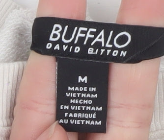 Buffalo David Bitton Women’s Ivory Short Sleeve Crew Neck T-Shirt M