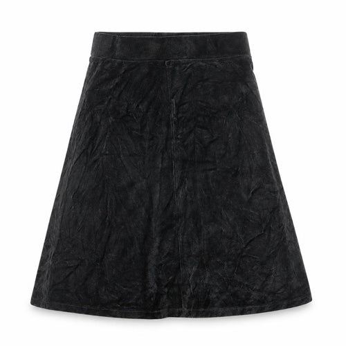 Mantaray Womens Black Suede A-Line Knee Length Skirt Size 10