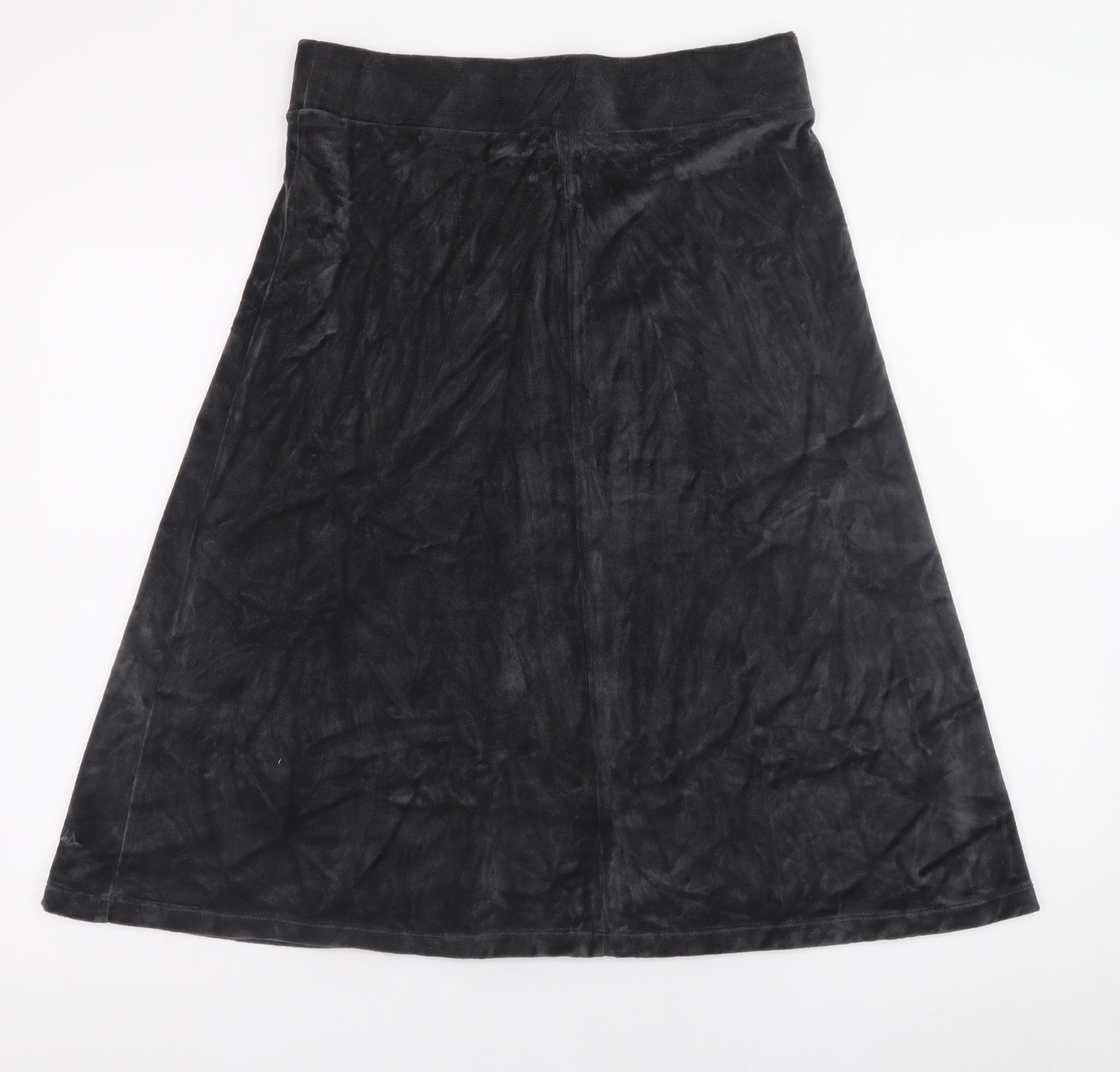 Mantaray Womens Black Suede A-Line Knee Length Skirt Size 10