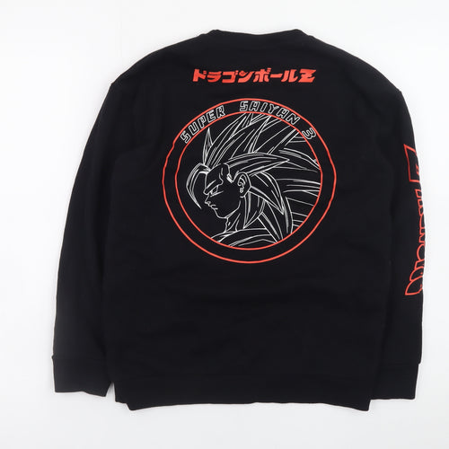 Dragon Ball Z Boys Black Sweatshirt 11-12 Years Graphic Print Crew Neck