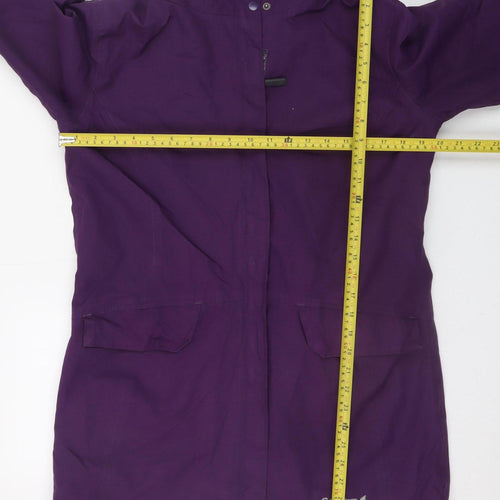 Peter Storm Women's Purple Waterproof Hooded Rain Jacket Size 12