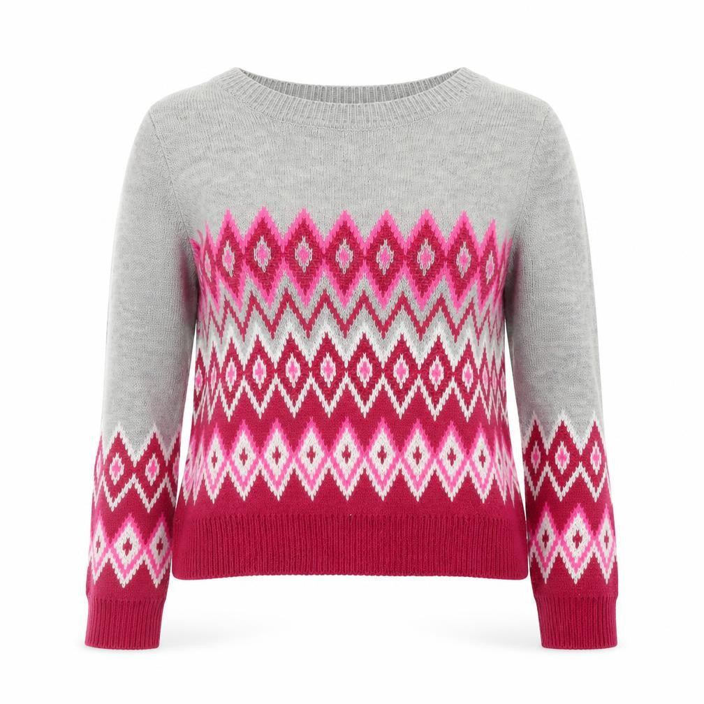 Oasis Women’s Multi-Colour Fair Isle Crew Neck Jumper XS