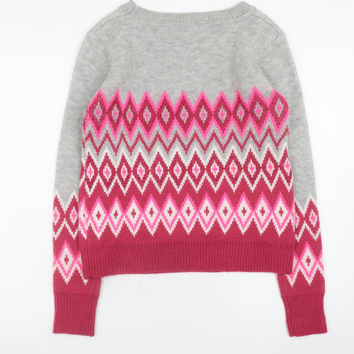Oasis Women’s Multi-Colour Fair Isle Crew Neck Jumper XS