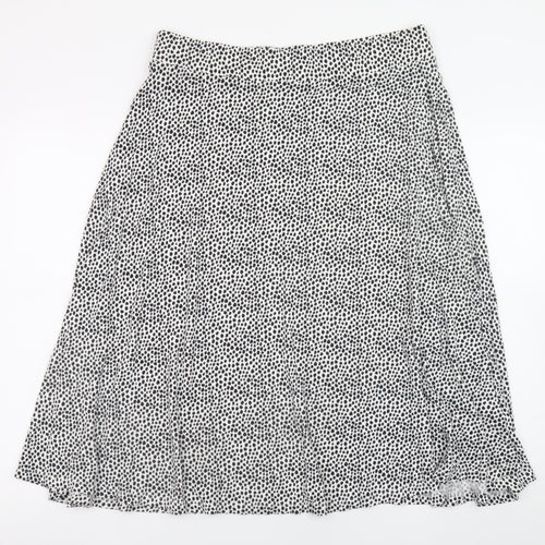 Marks and Spencer Womens Black Polka Dot A-Line Midi Skirt Size 16