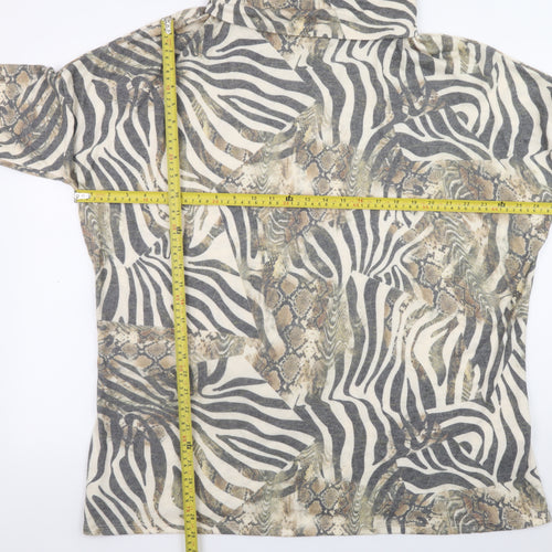 Viola Borghi Womens Multicoloured Animal Print Tunic Top 2XL