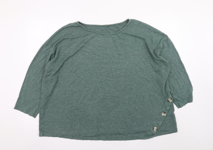 Marks and Spencer Women Green 3/4 Sleeve Tunic Top UK 26/28