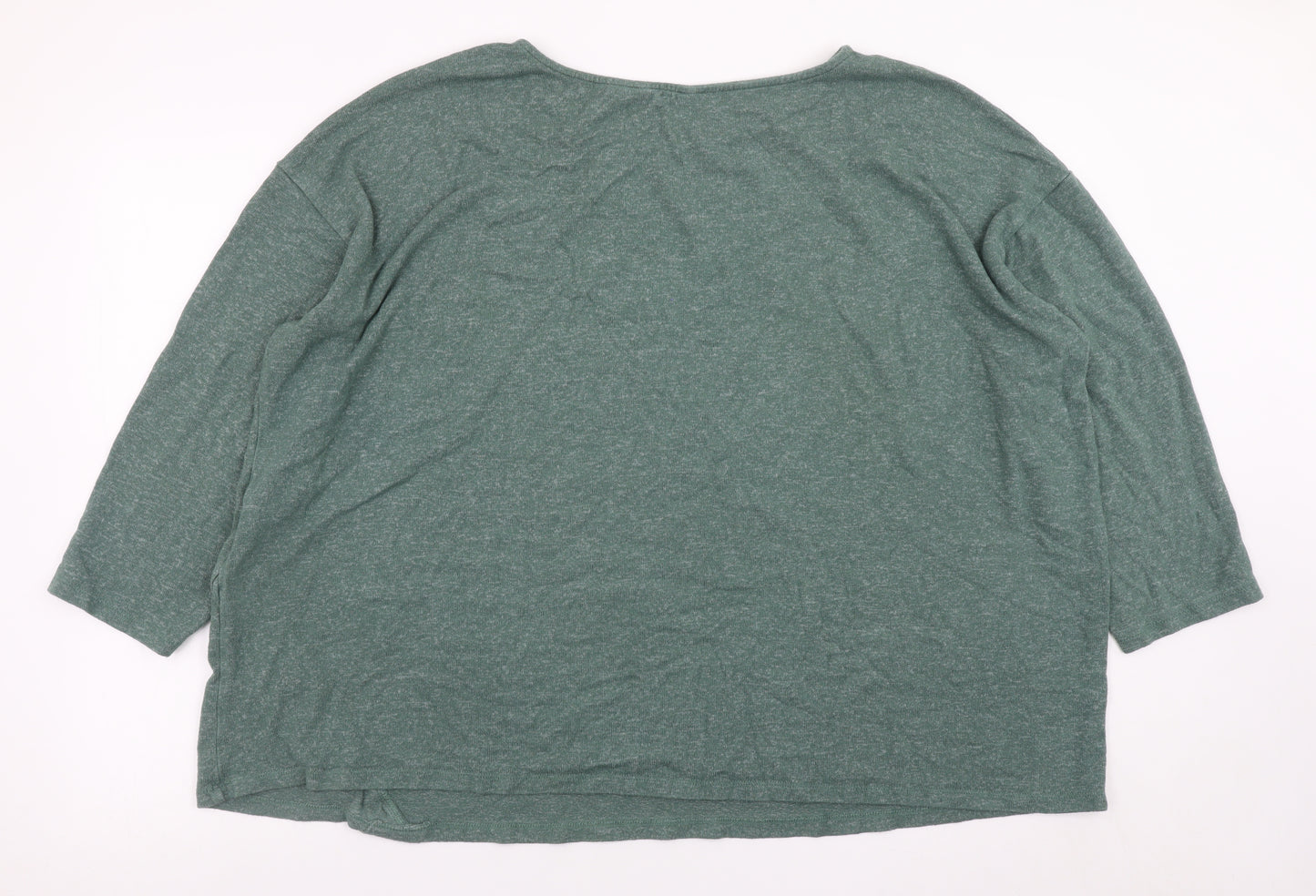 Marks and Spencer Women Green 3/4 Sleeve Tunic Top UK 26/28