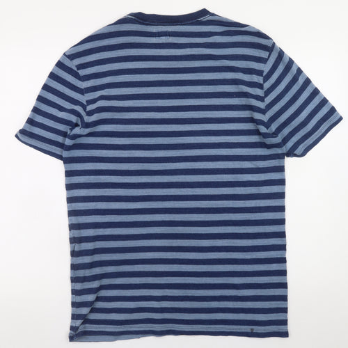 Levi's Men's Blue Striped Cotton Crew Neck T-Shirt Size L