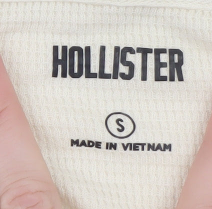 Hollister Mens Beige Pullover Hoodie Small Regular Fit Cotton Blend