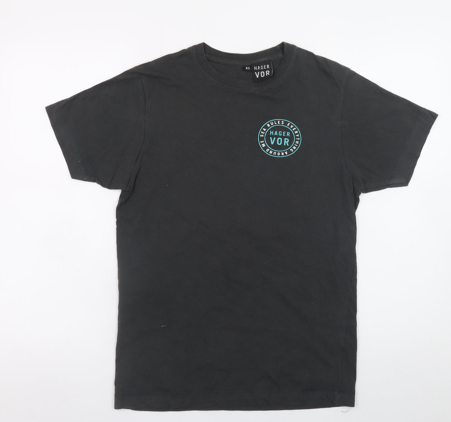 Hager Vor Men's Black XS Graphic Print Cotton T-Shirt