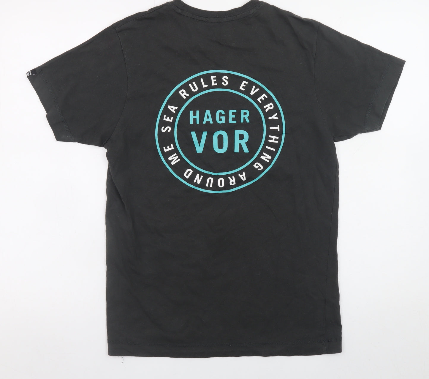 Hager Vor Men's Black XS Graphic Print Cotton T-Shirt
