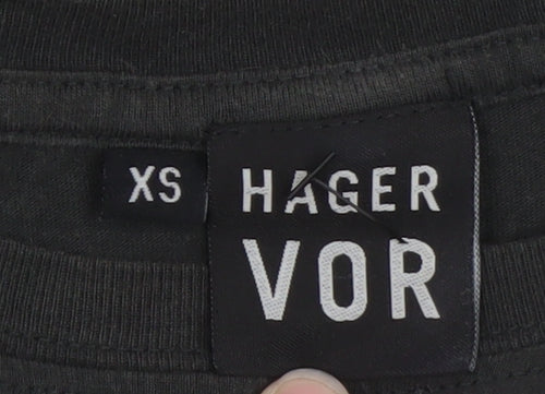 Hager Vor Men's Black XS Graphic Print Cotton T-Shirt