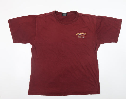 Appleton Estate Men's Red 2XL Cotton Graphic Rum T-Shirt