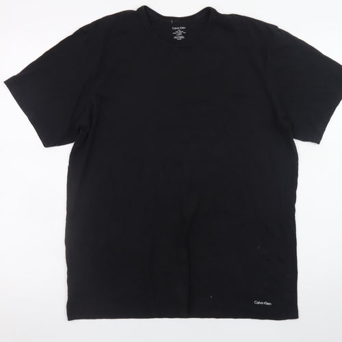 Calvin Klein Men's Black Crew Neck Short Sleeve T-Shirt Size L