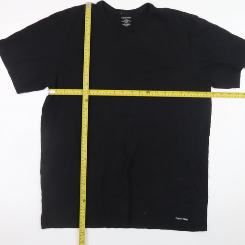 Calvin Klein Men's Black Crew Neck Short Sleeve T-Shirt Size L