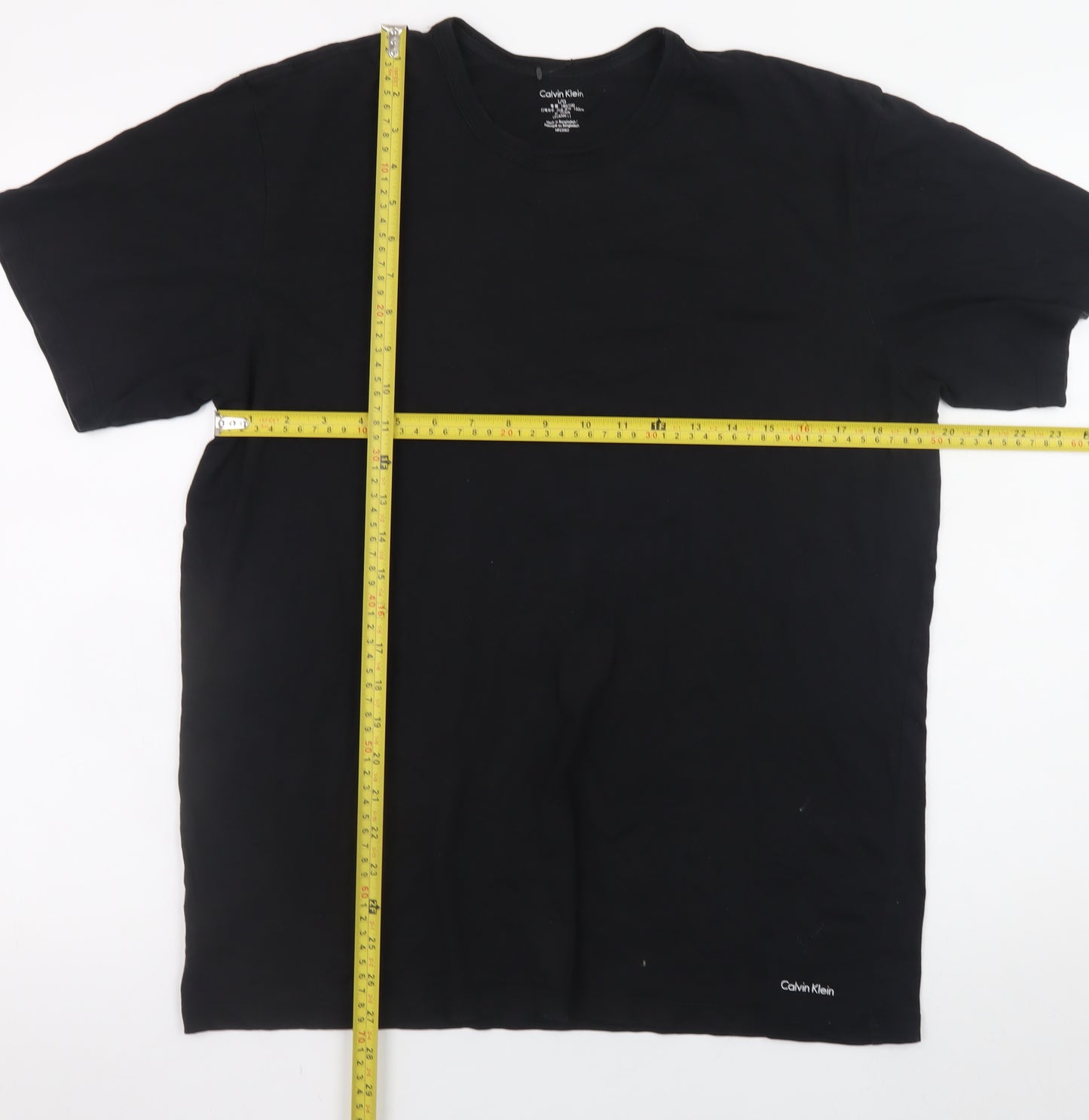 Calvin Klein Men's Black Crew Neck Short Sleeve T-Shirt Size L