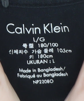 Calvin Klein Men's Black Crew Neck Short Sleeve T-Shirt Size L