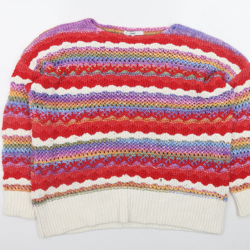 Next Womens Multicoloured Fair Isle Knit Pullover Jumper L