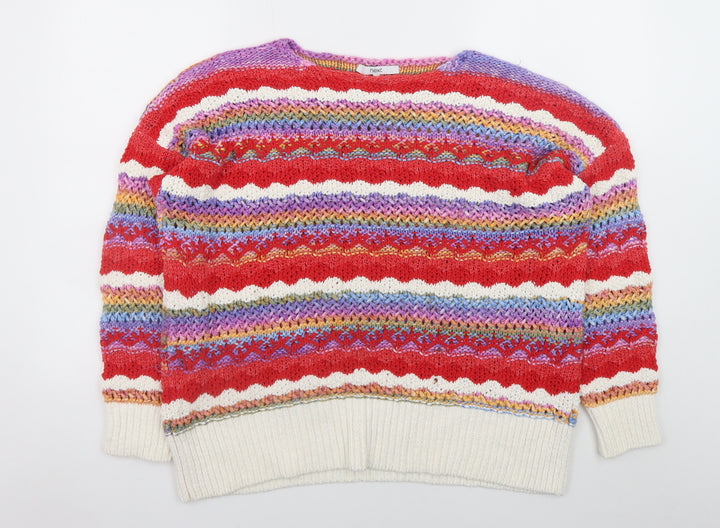 Next Womens Multicoloured Fair Isle Knit Pullover Jumper L