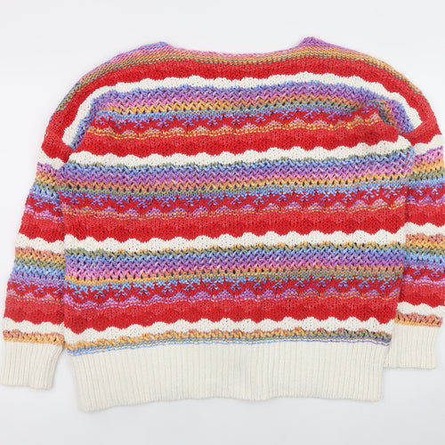 Next Womens Multicoloured Fair Isle Knit Pullover Jumper L