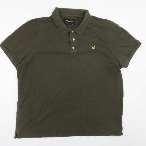Lyle & Scott Men's Green 2XL Cotton Polo Shirt