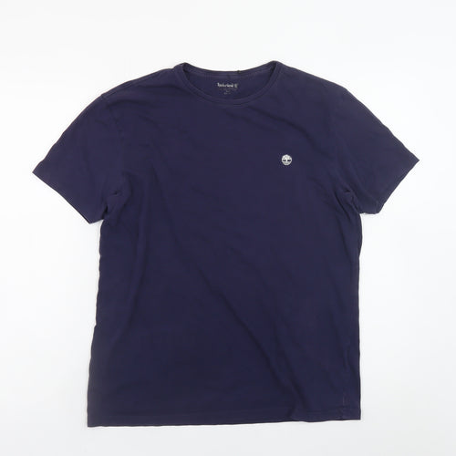 Timberland Men's Blue Slim Fit Short Sleeve Cotton T-Shirt M