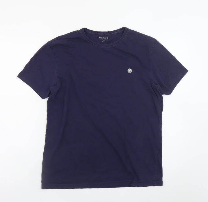 Timberland Men's Blue Slim Fit Short Sleeve Cotton T-Shirt M