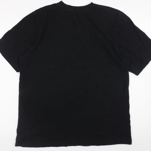 Jack & Jones Men’s Black New York Graphic Cotton T-Shirt XL