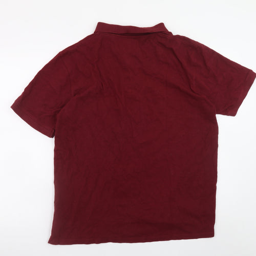 Lyle & Scott Men's Red 2XL Cotton Polo Shirt Short Sleeve Casual