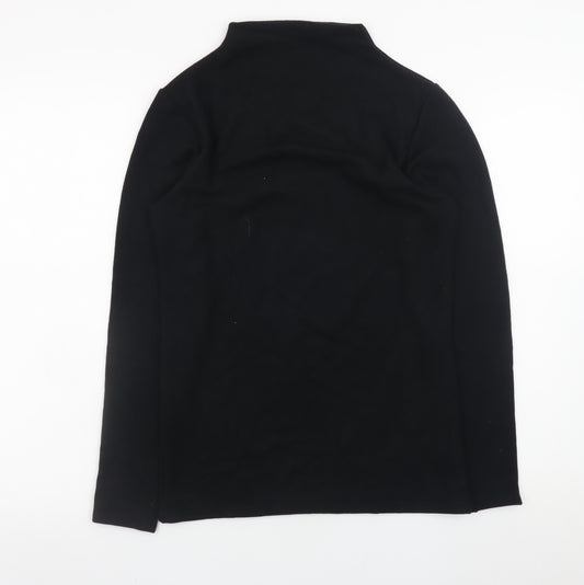 Marks and Spencer Women Black Heatgen Roll Neck Long Sleeve Top Size 14